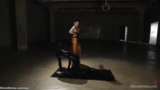 MILF femdom in latex torments gimp (Lea Lexis, Lea Lexus)