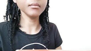 JOI Ebony Cum Deposit Begs You To Stroke His Cock And Nut In Her Mouth | Deep Throat