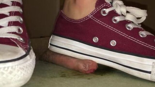 Red Converse Trample Uncut Dick