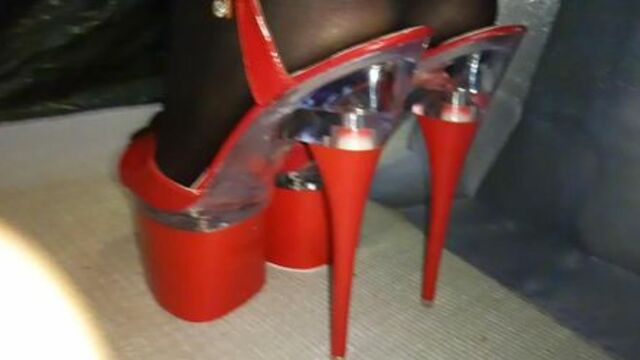 Lady L red sexy high heels