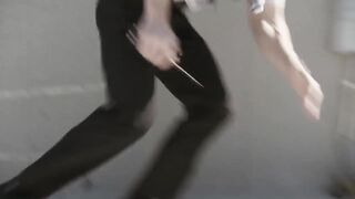 Funny massage girl showing us her creampie
