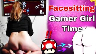 Facesitting Gamer Girl Time Femdom BDSM Real Homemade Couple Amateur Milf Stepmom Pussy Ass Eating