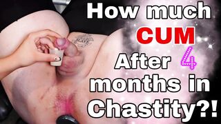 Training Zero Femdom Cum Ruined Orgasm in Chastity Cage Post Ballbusting CBT Real Homemade Milf Step