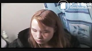 Bulimia Vomit and Food Poisoning - puking into a barrel in the bathroom mp4