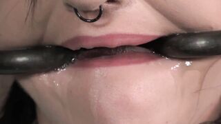 Bit gagged bondage fetish sub tied up by male dom