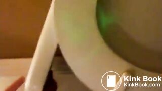 Sick in the toilet She's drunk