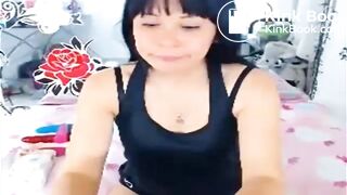 retard drinks and gargles her puke for 45 minutes