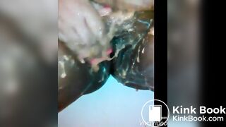 Yucky Princess gags and smears shit on tits