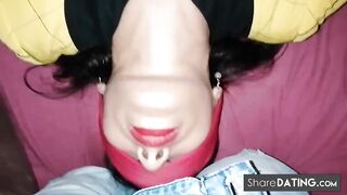 Playing to savor my cock - Whore sucks the tip rich