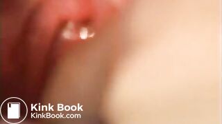 Close up of mouth and gagging