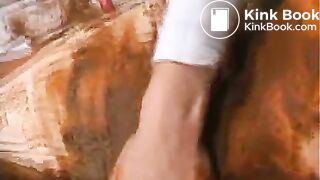 Scat Dildo in Hot Pussy