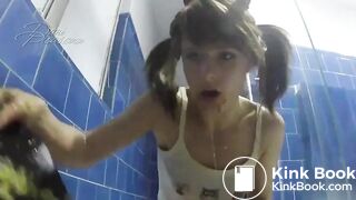 Dani pukes her guts up watch her jaw move ;P