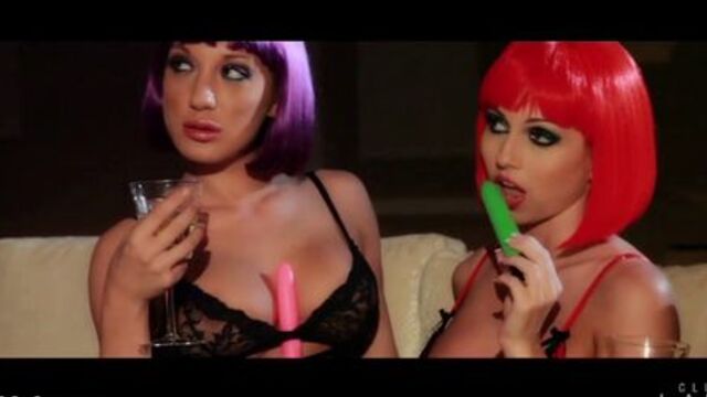 BDSM! French dominant lesbians in a toying orgy!