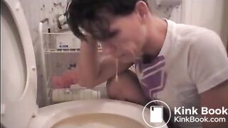 Bulimia Vomit and Food Poisoning - Woman gets sick from the toilet mp4