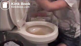 Bulimia Vomit and Food Poisoning - Woman gets sick from the toilet mp4