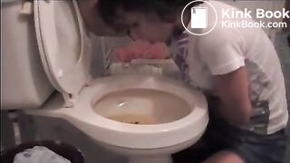 Bulimia Vomit and Food Poisoning - Woman gets sick from the toilet mp4