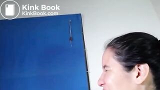 Lesbian girls puke in mouth on cam