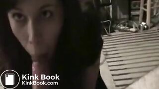 Caught off guard during blowjob