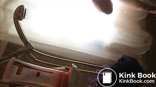 Girl puking in the shower