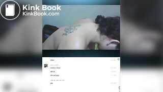 Latin slut vomits and slaps herself