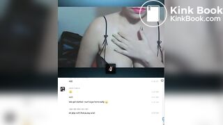 Latin slut vomits and slaps herself