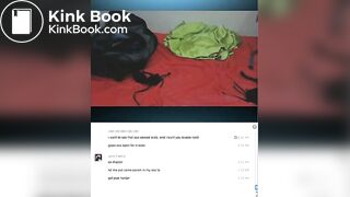 Latin slut vomits and slaps herself