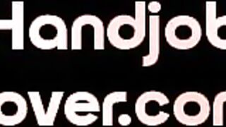 FINISHES THE JOB - HJ cutie jerks hard cock in closeup dirty talking POV