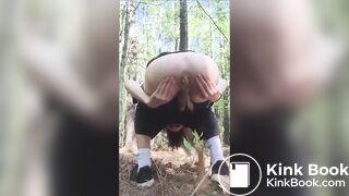 Pooping in the woods