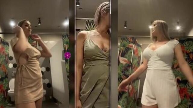 mv473 ** 3 cam girls in lavatory same place and time