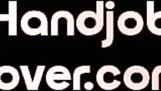 FINISHES THE JOB - 21yo pierced manojob GF jerks oiled POV dick and talks dirty