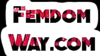 DIVINE BITCHES - Femdom sluts fuck trapped guy in ass with strapon toy