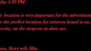 Strap on with Strict Wife Mia name