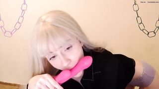 Skinny Teen Blonde Playing With Her Vibrator