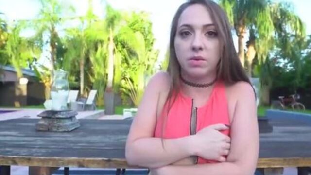 hot sis fucks annoying big dick brother by the pool hardcore milf