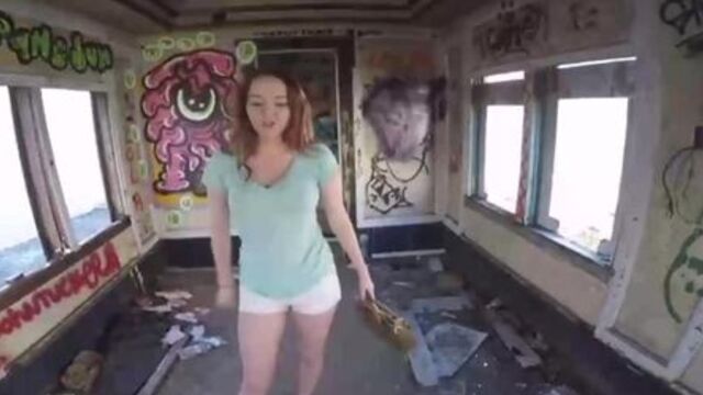 big boobs redhead teen fucked for cash in abandoned train pov big tits romantic facial big ass