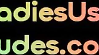 LADIES USE DUDES - Femdom pegging babes fucking guy butthole in group action