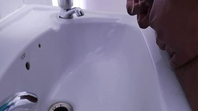 Taking A Messy Piss In My Sink
