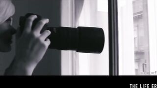 Sexy blonde teen fucks herself with a dildo on live stream