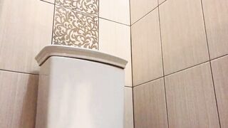 Schoolgirl In Leggings Loves To Cum In The Toilet When Anyone Can Caught Her At Any Time