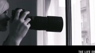 Watch cute girl smoking and fucking herself with a giant dildo