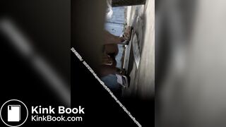 Beautiful women vomiting in the toilet