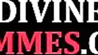 DIVINE BITCHES - BDSM muscle ebony femina punishes trapped men with strapon