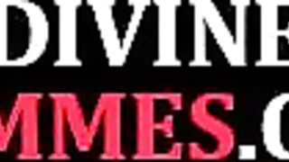 DIVINE BITCHES - CBT loving ebony domina strapon pegs sub after cocktorment