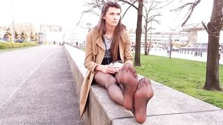 big nylon feet