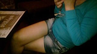 Public Blowjob in the bar - cocktail with cum