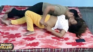 Mature Indian Aunty With Big Belly Having Sex On Floor In Rented Room