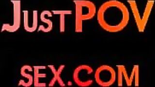 MRPOV - POV amateur deepthroating MILF fucked in foot fetish sex