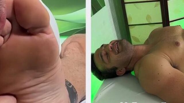 MY FRIENDS FEET - Inked hunk Savio gets sock and feet licking worship from Dan