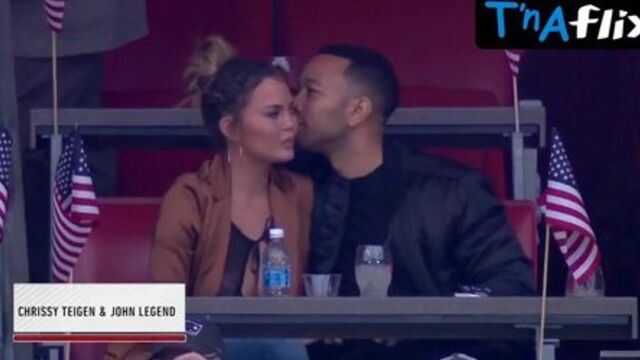 Chrissy Teigen Breasts Scene  in Super Bowl