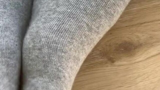 Spy on my smelly feet in grey socks  FOOT FETISH